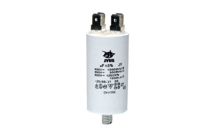 Зображення Конденсатор CBB60-E 16 мкФ 450 V з клемами і болтом (0521) т100060229, зовнішній вигляд та деталі продукту