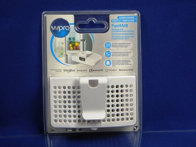 Зображення Антибактеріальний фільтр для холодильника PurifAIR WPRO (C00481226) (484000008930) 481226, зовнішній вигляд та деталі продукту