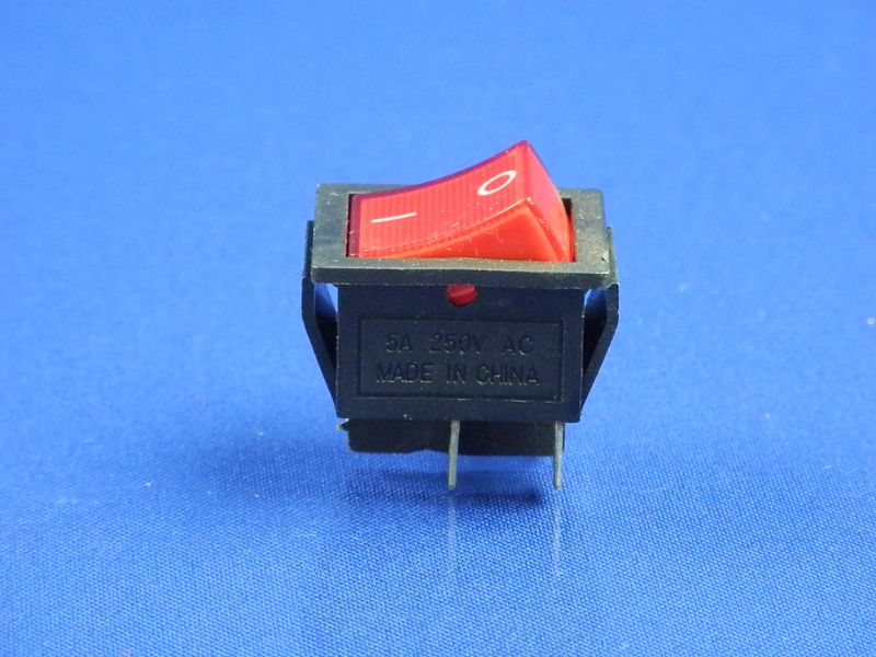 Зображення Перемикач з підсвічуванням 2-полюсний (250V, 5A, 4 контакти) (KCD2-201N R/B) P2-0138, зовнішній вигляд та деталі продукту