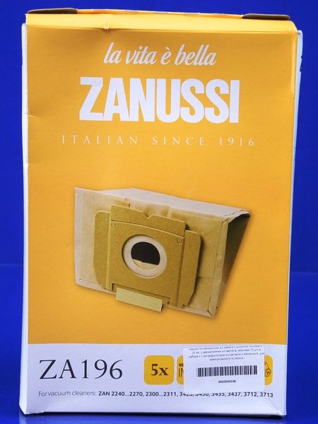 Изображение Набор бумажных мешков для пыли для Zanussi-Electrolux-AEG (9002565506) 9002565506, внешний вид и детали продукта