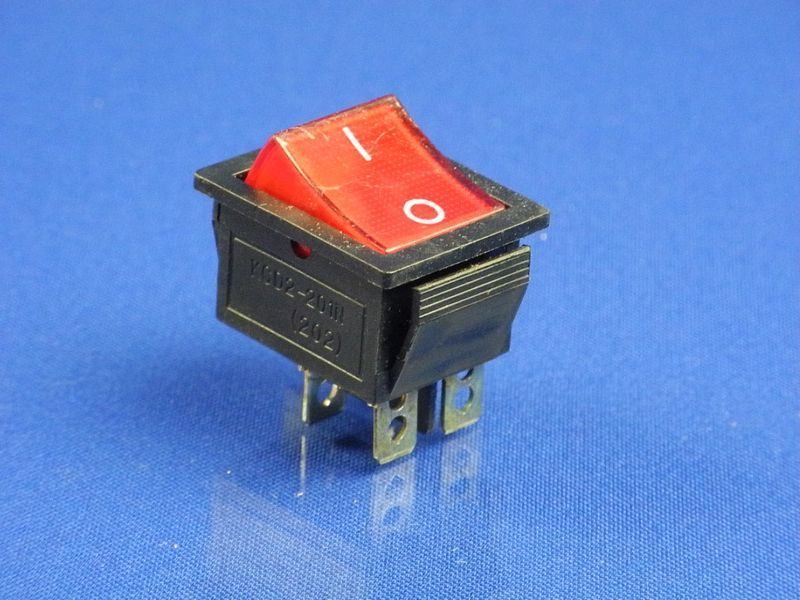 Перемикач з підсвічуванням 2-полюсний (250V, 15A, 4 контакти) (KCD2-201N R/B) &mdash; фото 3