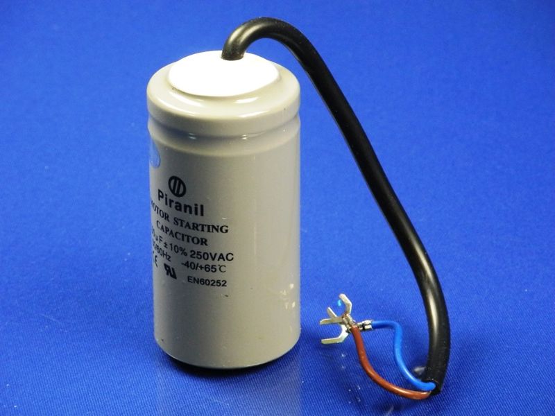 Зображення Пусковий конденсатор CD60 на 100 МкФ (під дріт) 100 МкФ, зовнішній вигляд та деталі продукту