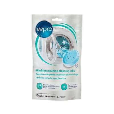 Зображення Таблетки для дезінфекції для пральних машин Wpro 484000001180 (заміна 480181700998) 484000001180, зовнішній вигляд та деталі продукту
