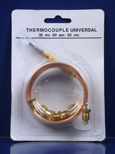 Зображення Універсальна термопара газконтролю для газових плит і газових котлів L=900 мм UNI-900, зовнішній вигляд та деталі продукту