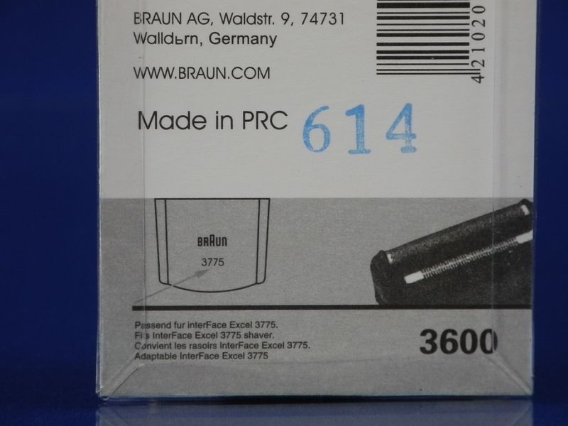Зображення Сітка для бритви Braun 3000 614 Braun 3000 614, зовнішній вигляд та деталі продукту