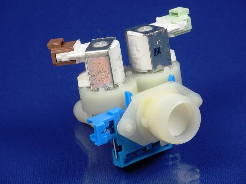 Зображення Клапан подачі води 2/180 для пральної машини з датчиком витрати води Electrolux (4055017166) 4055017166, зовнішній вигляд та деталі продукту
