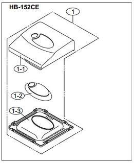 Bread maker lid assembly HB-152CE (3551FB2077A)
