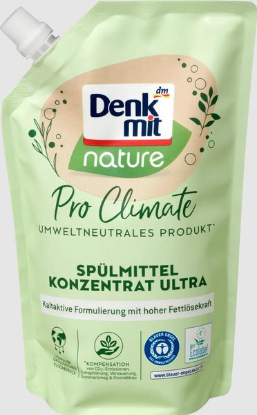 Изображение Гель для стиральной машины высококонцентрированный DenkMit Nature Pro Climate (эко-формула) 1 л DenkMitNatureProClimat, внешний вид и детали продукта