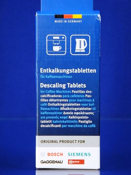 Изображение Таблетки для очистки и удаления накипи для кофемашин Bosch TZ60002 (311556) 311556, внешний вид и детали продукта