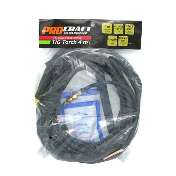 Изображение Сварочная горелка TIG Procraft 4 м &ndash; универсальность и качество 900005, внешний вид и детали продукта