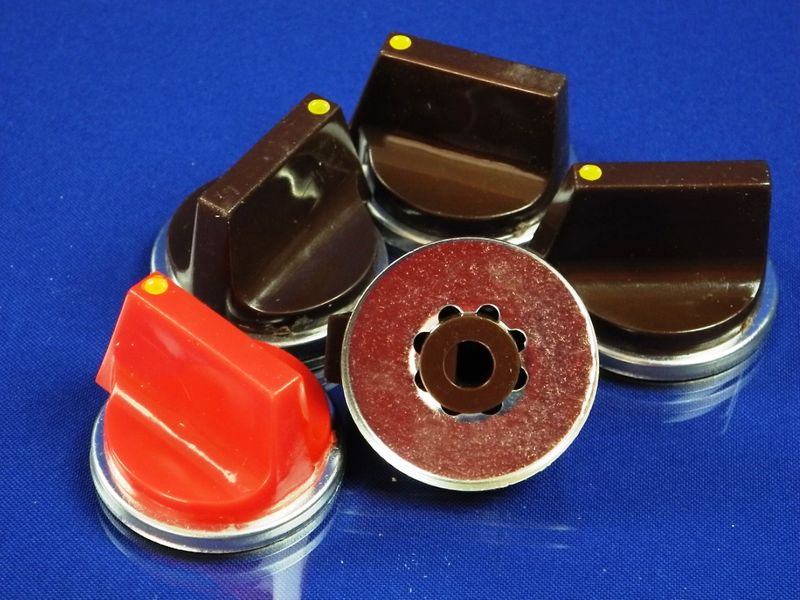 Зображення Ручки регулювання для плит коричнева (5 шт. у комплекті) Електа Электа3к, зовнішній вигляд та деталі продукту