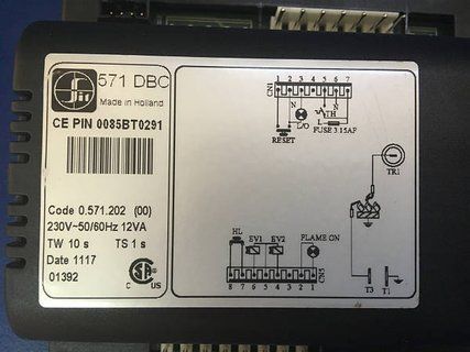 Control board for gas burners 571 DBC (0.571.202)
