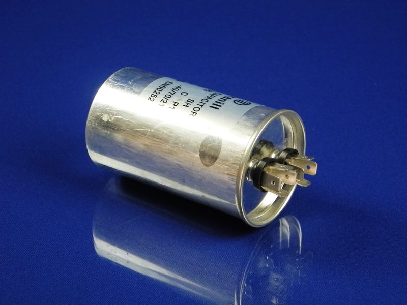 Зображення Пуско-робочий конденсатор у металі CBB65 на 30 МкФ 30 МкФ, зовнішній вигляд та деталі продукту