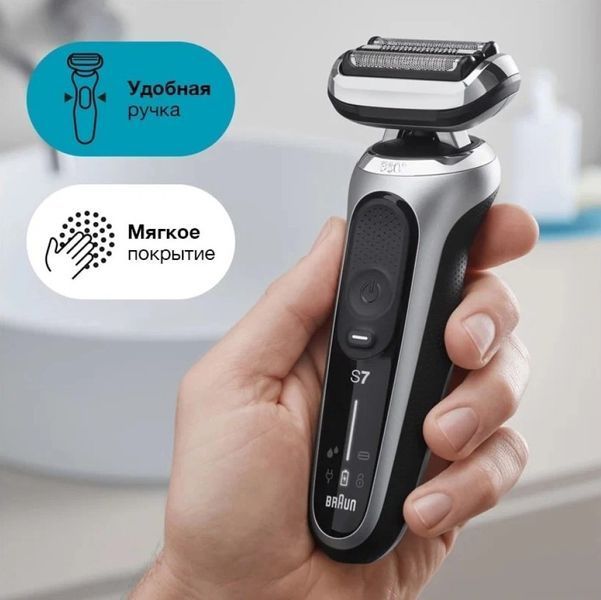 Изображение Электробритва Braun Series 7 72-N7200cc Wet & Dry с системой SmartCare 70-N7200cc, внешний вид и детали продукта
