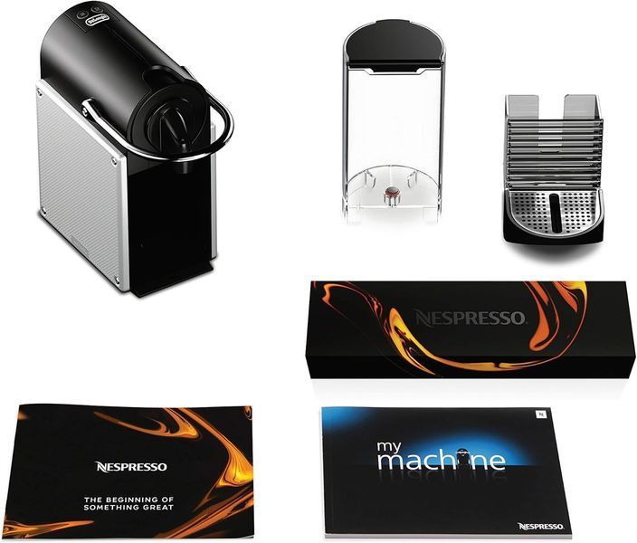 Изображение Кофемашина Nespresso Pixie Electric Aluminium, 19 бар, серебристая (с капсулами в комплекте) 6623533, внешний вид и детали продукта