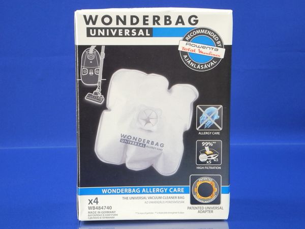 Зображення Комплект одноразових мішків Wonderbag Endura для пилососа Rowenta / Moulinex (WB484740) WB484740, зовнішній вигляд та деталі продукту