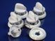 White control knob (set of 5) for Gefest stoves