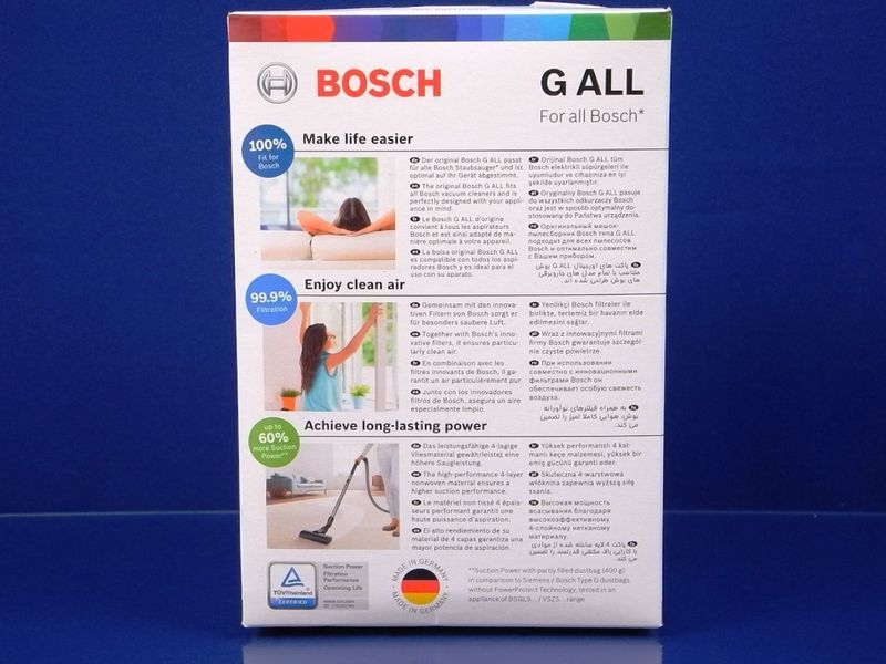 Зображення Набір мішків для пилу для BOSCH (17000940) 17000940, зовнішній вигляд та деталі продукту