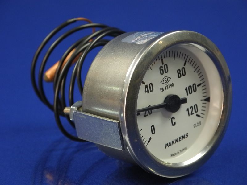 Изображение Термометр капиллярный PAKKENS D=60 мм., капилляр длинной 1 м., темп. 0-120 °C 060/5021205, внешний вид и детали продукта