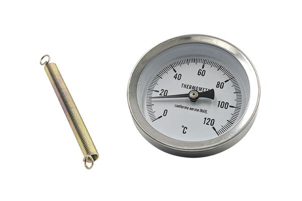 Зображення Термометр для котла D=63 мм, 0-120°C (накладний з пружиною) SD Plus Thermo Alliance SD175 SD175, зовнішній вигляд та деталі продукту