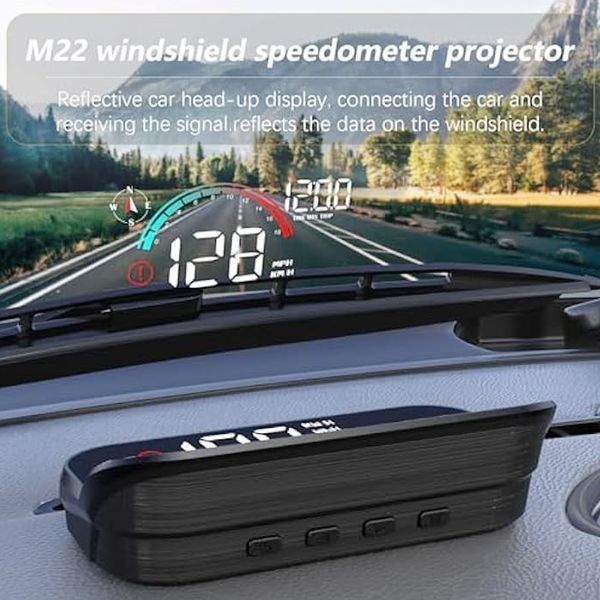 Зображення Проектор на лобове скло HUD M22 GPS 8в1 27089-globus, зовнішній вигляд та деталі продукту