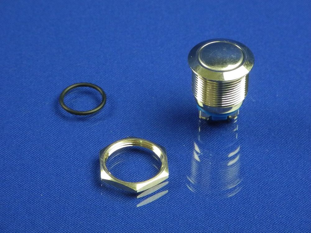 Metal anti-vandal button D=19 mm (for elevator, intercom, etc.)