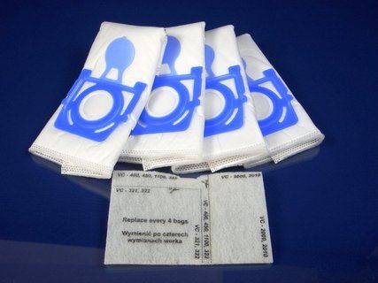 Zelmer vacuum cleaner bag set + filter (49.4000, 12006466, 12003415, ZVCA100B)