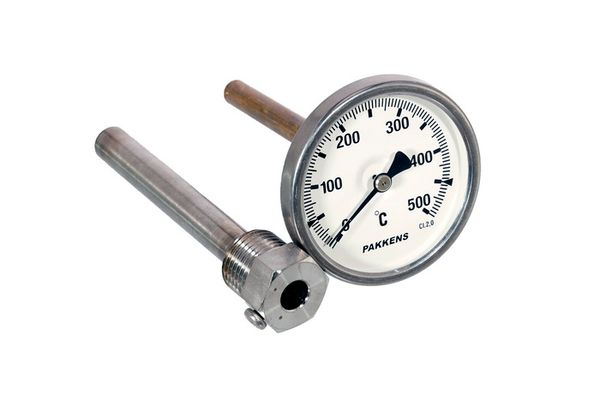 Зображення Термометр для духовки Pakkens зі штуцером L=109 мм, D=63 мм (0-500°C) (050063109) 050063109, зовнішній вигляд та деталі продукту