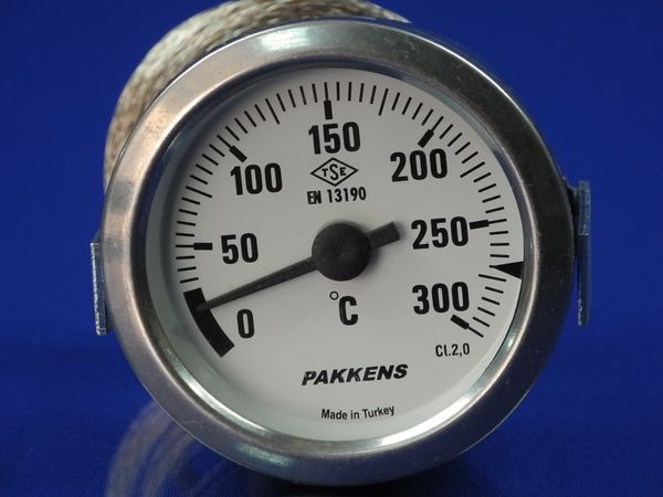 Зображення Термометр капілярний PAKKENS D=60 мм, капіляр довжиною 1 м, темп. 0-300 °C 060/5021209, зовнішній вигляд та деталі продукту