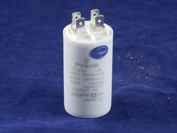 Изображение Пуско-робочий конденсатор в пластике CBB60 на 12 МкФ 12 МкФ, внешний вид и детали продукта