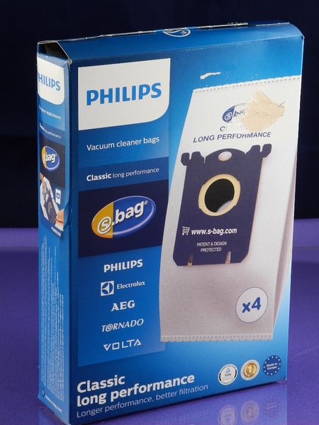 Зображення Набір мішків мікроволокно S-BAG Classic Long Performance для пилососа Philips (883802103010) 883802103010-2, зовнішній вигляд та деталі продукту
