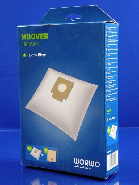 Изображение Набор одноразовых мешков WORWO для пылесоса HOOVER (HMB04K) HMB04K, внешний вид и детали продукта