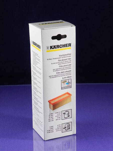 Изображение Фильтр плоский складчатый для пылесосов KARCHER ECO (6.414-498.0) 6.414-498.0, внешний вид и детали продукта