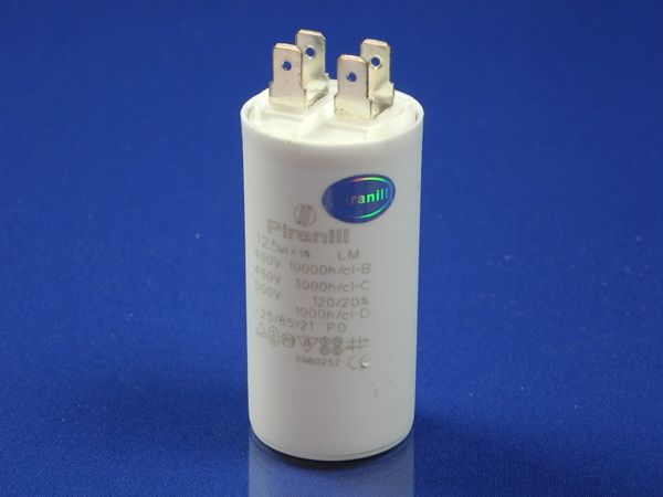 Зображення Пуско-робочий конденсатор у пластику CBB60 на 12,5 МкФ 12,5 МкФ, зовнішній вигляд та деталі продукту