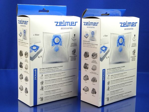 Изображение Набор мешков "SAFBAG" (4шт.) + фильтр Zelmer набор 2 комплекта (49.4020), (12006466), (ZVCA100B) ZVCA100B-2, внешний вид и детали продукта