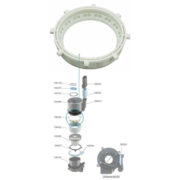 Зображення Опорне кільце двигуна (ущільнювач) для пилососа Thomas (109220) 109220, зовнішній вигляд та деталі продукту