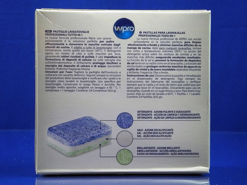 Зображення Таблетки для посудомийних машин Whirlpool (484000008799), (C00509671), (484010678182) 484000008799, зовнішній вигляд та деталі продукту