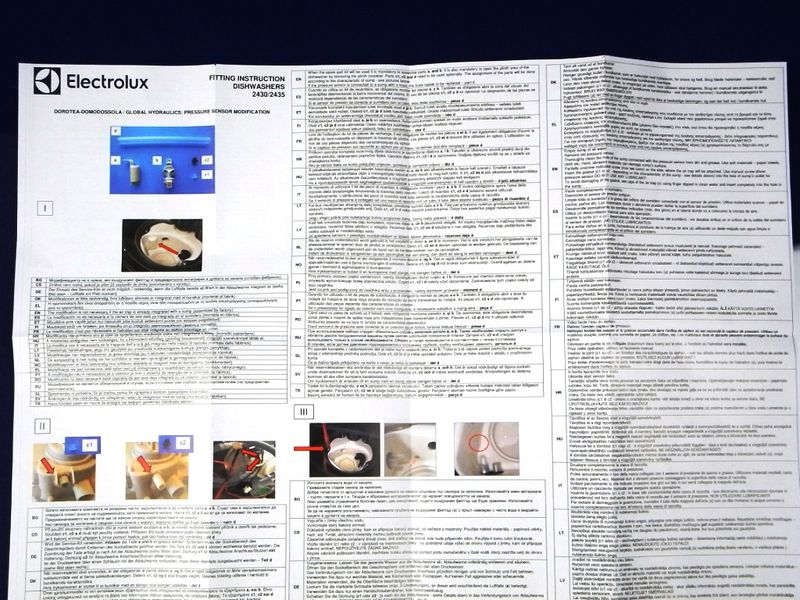 Зображення Пресостат для посудомийної машини Electrolux (4055346060) 4055346060, зовнішній вигляд та деталі продукту