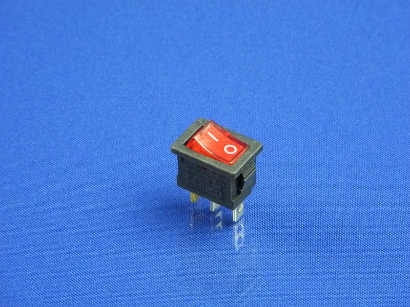 Изображение Кнопка красная прямоугольная с подсветкой (250V, 6A), (3 контакта) P2-0107, внешний вид и детали продукта
