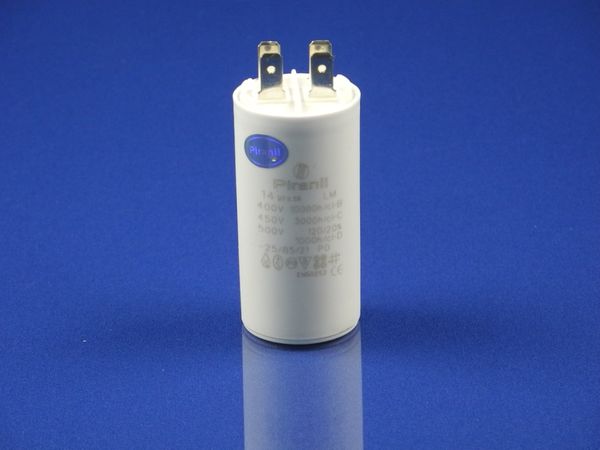 Зображення Пуско-робочий конденсатор у пластику CBB60 на 14 МкФ 14 МкФ, зовнішній вигляд та деталі продукту