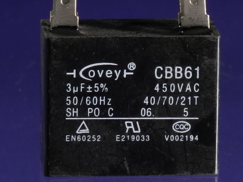 Изображение Пуско-робочий конденсатор 3 мкФ для портативного кондицианера (TL1616) TL1616, внешний вид и детали продукта