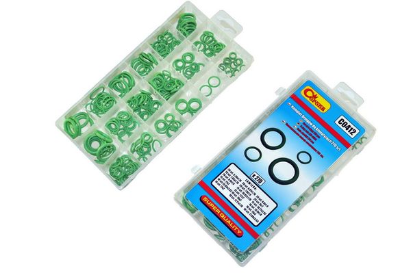 Зображення Набір гумових кілець ущільнювачів для кондиціонера, W-8085 270шт (зелені) (2003) W-8085-1, зовнішній вигляд та деталі продукту