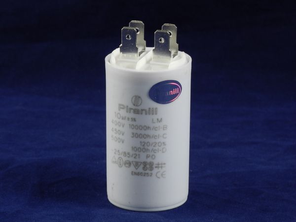 Изображение Пуско-робочий конденсатор в пластике CBB60 на 10 МкФ 10 МкФ-2, внешний вид и детали продукта