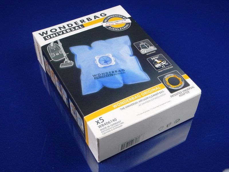 Зображення Набір мішків для пилососів Rowenta / Moulinex / Wonderbag + адаптер для пилососа (WB406140) WB406140, зовнішній вигляд та деталі продукту