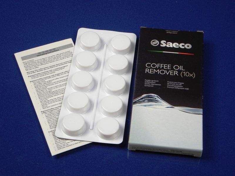 Зображення Таблетки для видалення масляного нальоту для еспресо-кавомашин Saeco (CA6704/99) CA6704/99, зовнішній вигляд та деталі продукту