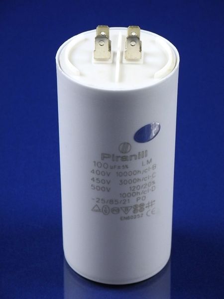 Зображення Пуско-робочий конденсатор у пластику CBB60 на 100 МкФ 100 МкФ-1, зовнішній вигляд та деталі продукту
