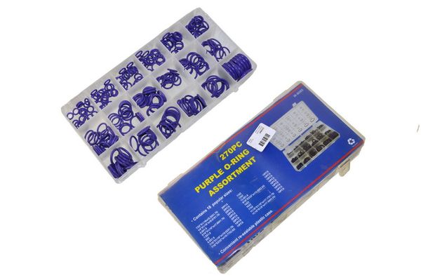 Зображення Набір гумових кілець ущільнювачів для кондиціонера, W-8085 270шт (бузкові) (2004) W-8085-2, зовнішній вигляд та деталі продукту
