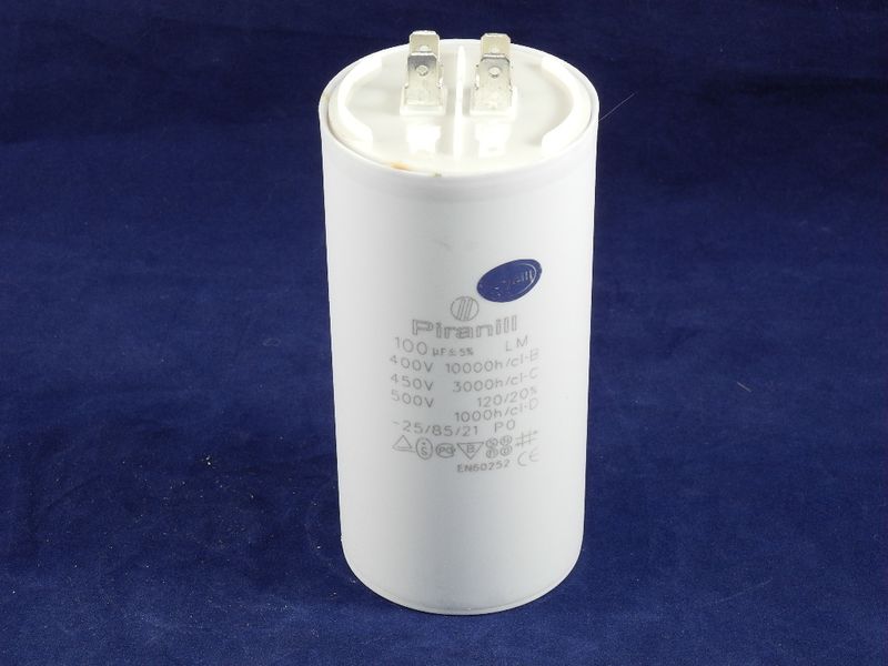 Зображення Пуско-робочий конденсатор у пластику CBB60 на 100 МкФ 100 МкФ-1, зовнішній вигляд та деталі продукту