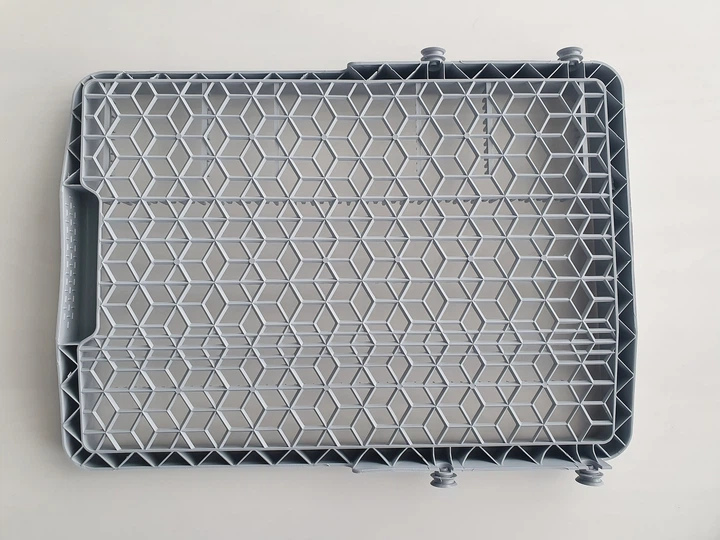 Зображення Ящик для столових приладів 45, ASSY, RAL7040 ПММ Whirlpool C00536776 (488000536776) 488000536776, зовнішній вигляд та деталі продукту