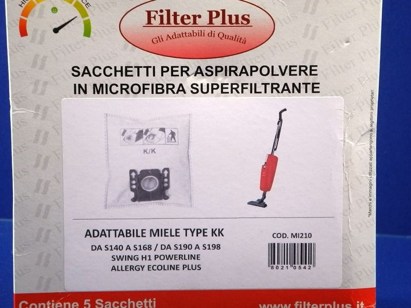 Изображение Набор мешков для пыли Miele 5 шт.+ фильтр мотора (MI210) MI210, внешний вид и детали продукта